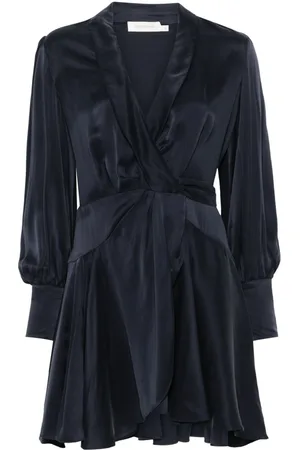 ZIMMERMANN Silk wrap mini dress