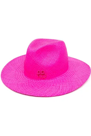 Ruslan Baginskiy Embroidered-logo straw sun hat