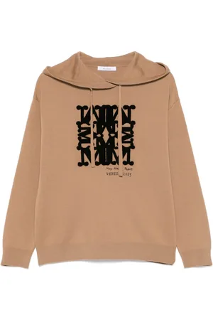 Max Mara Flocked-logo hoodie