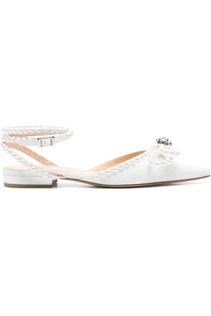 Mach & Mach Double-bow satin ballerinas