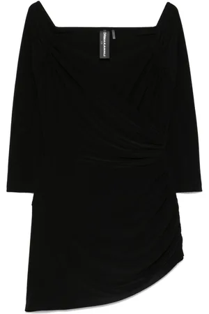 Norma Kamali Draped off-shoulder mini dress