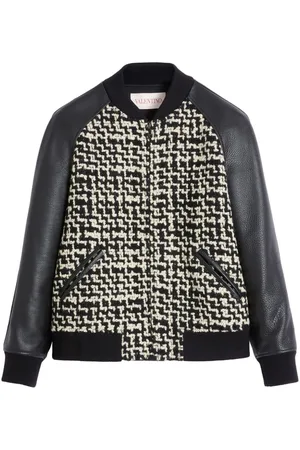 VALENTINO GARAVANI Chez-patch tweed bomber jacket