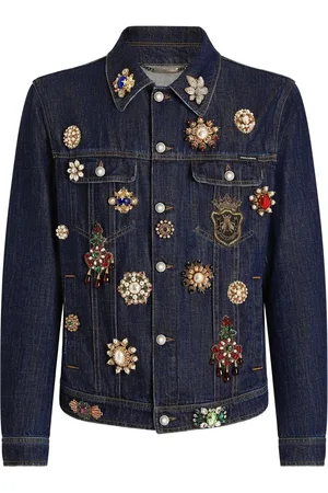 Dolce & Gabbana Crystal-embellished denim jacket
