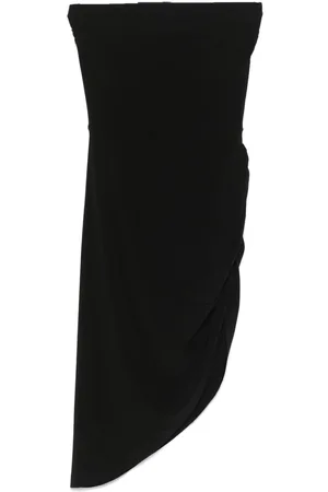 Norma Kamali Side-drape strapless mini dress