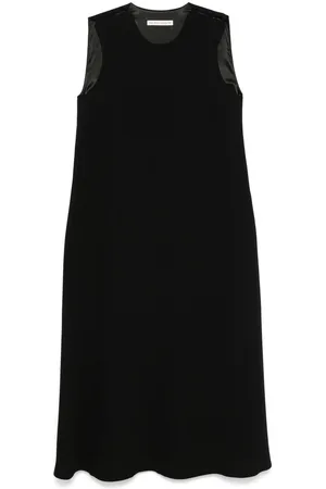 Mark Kenly Domino Tan Crepe maxi dress