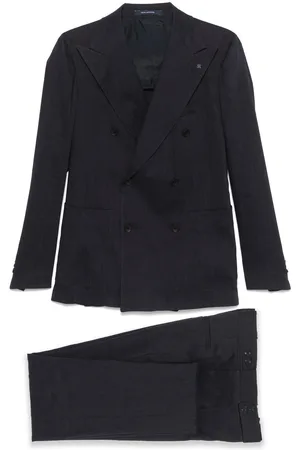 TAGLIATORE Slub-texture suit