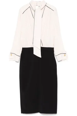 Elisabetta Franchi Georgette crepe midi dress