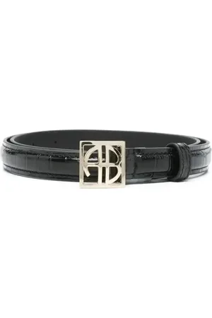 ANINE BING Crocodile-embossed belt