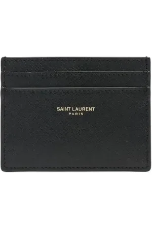 Saint Laurent Logo-embossed leather cardholder