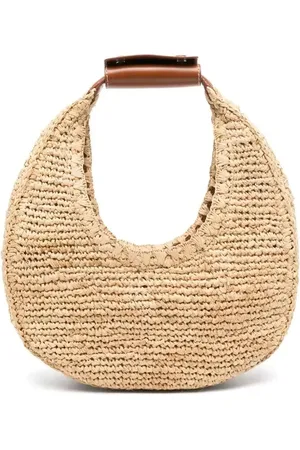 Staud Moon raffia tote bag