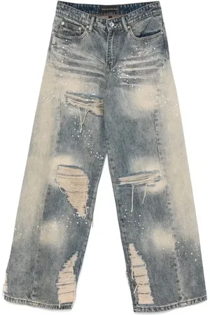 Who Decides War Faded Stone jeans