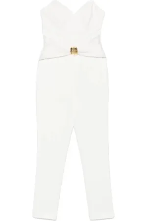 Elisabetta Franchi Bow-detail crepe jumpsuit