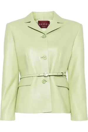 Gucci Embroidered leather jacket