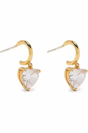 Kate Spade Love heart huggie earrings