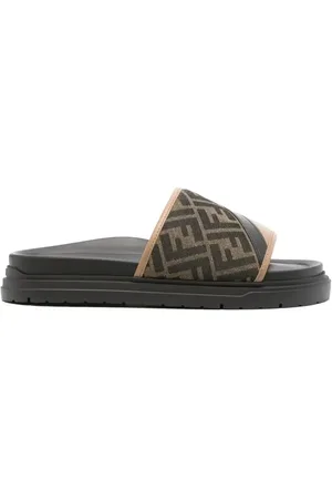 Fendi Diagonal padded slides