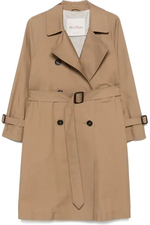 Max Mara Gabardine-weave trench coat