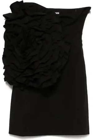 ROTATE Floral-appliqué mini dress