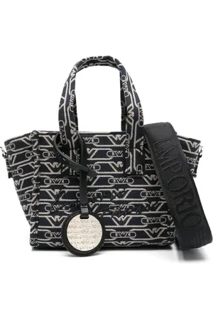 Emporio Armani Monogram-jacquard tote bag