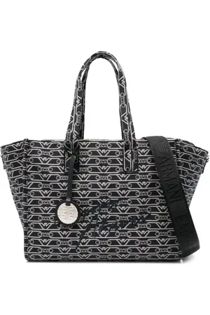 Emporio Armani Monogram-jacquard tote bag