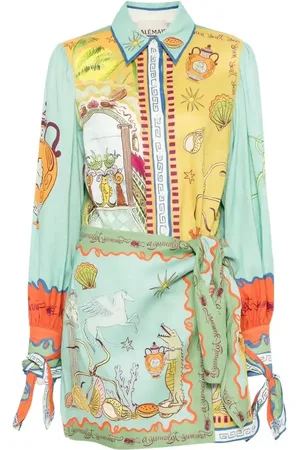 ALÉMAIS Surrealist Summer mini shirtdress