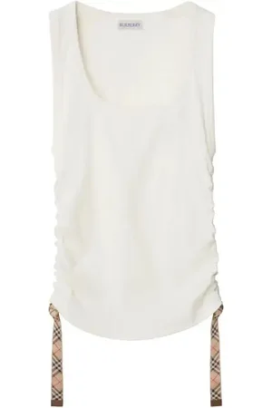 Burberry Check-trim tank top