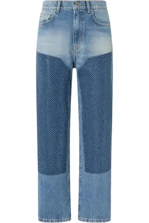 Pinko Appliqué-patch straight-leg jeans