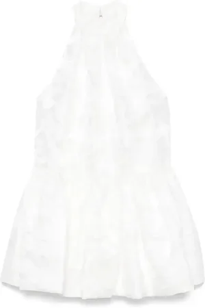 By Malina Floral-jacquard mini dress