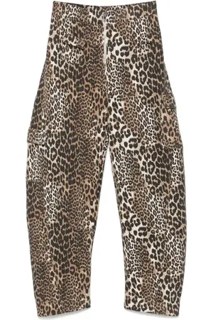 Ganni Leopard-print trousers