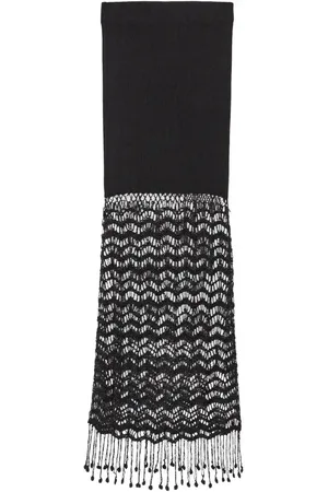 Ganni Macramé-detailing maxi skirt