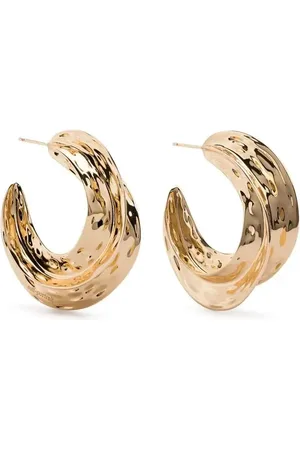 Self-Portrait Sculpted hoop earrings