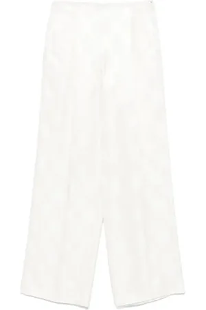 Fendi Floral-jacquard trousers