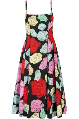Marni Floral-print A-line dress