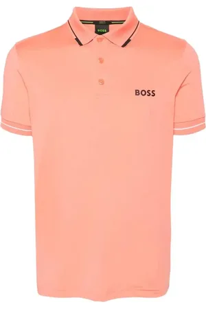 HUGO BOSS Logo-print stretch polo shirt