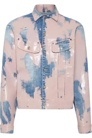 Dsquared2 Two-tone distressed denim jacket