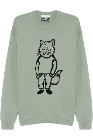Maison Kitsuné Dressed Fox-intarsia sweater