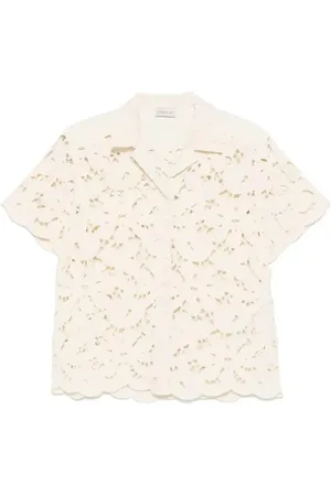 Moncler Floral macramé shirt
