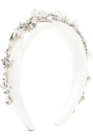 Self-Portrait Embellished satin headband