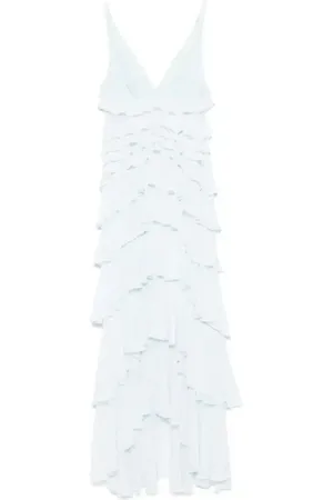 Elisabetta Franchi Georgette tiered gown