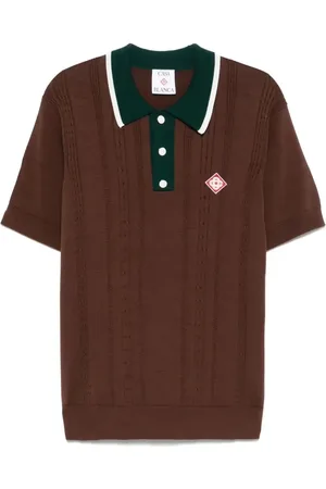 Casablanca Cable-knit polo shirt