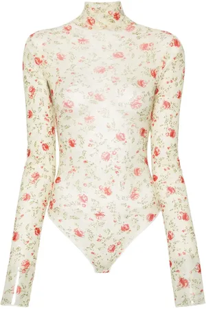Prada Floral mesh bodysuit