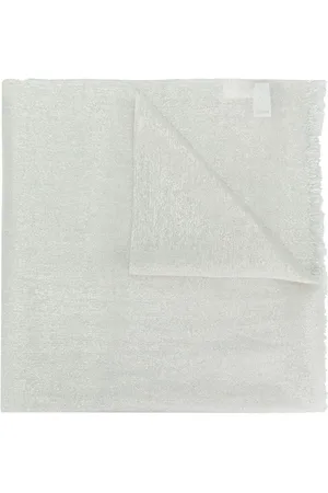 Brunello Cucinelli Metallic frayed scarf