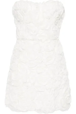 ERMANNO SCERVINO Floral-appliqué lace mini dress