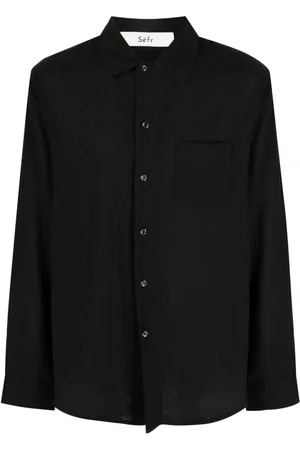 Séfr Leo spread-collar cotton shirt