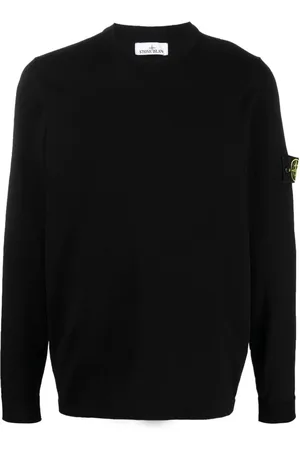 Stone Island Logo-patch crew neck jumper