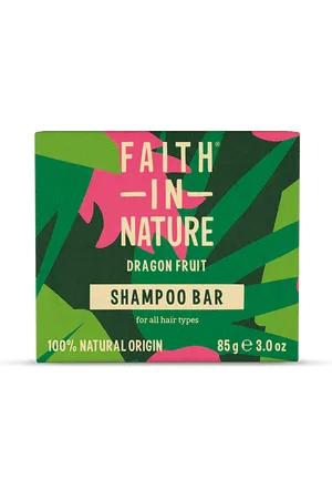 Faith In Nature Shampoo Bar - Dragon Fruit - All Hair Types - Plastic Free Zero Waste - Natural Vegan & Cruelty Free - 85g