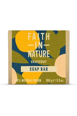 Faith In Nature Natural Hand Soap Bar - Grapefruit - Plastic Free Zero Waste - Vegan & Cruelty Free - Essential Oils - 100g