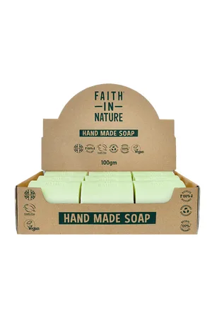 Faith In Nature Unwrapped Natural Aloe Vera Soaps - Box Of 18 - Plastic Free & Zero Waste - Vegan & Cruelty Free - Essential Oils