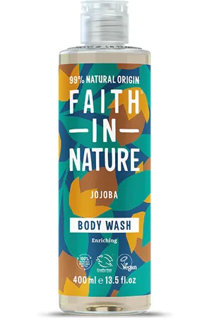 Faith In Nature Jojoba Body Wash 400ml - Organic Natural Shower Gel - Vegan & Cruelty Free