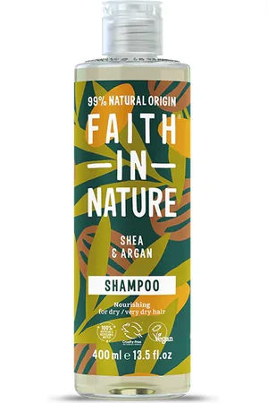 Faith In Nature Shea & Argan Shampoo 400ml - Natural, Vegan & Cruelty Free - Paraben And SLS Free - Curly/Afro/Dry/Very Dry Hair