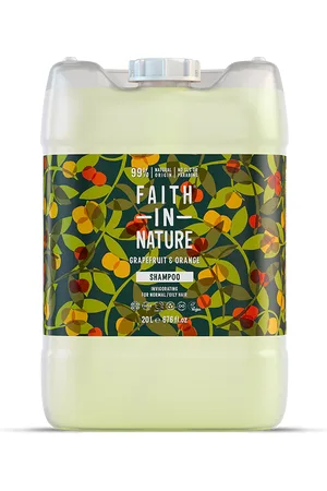 Faith In Nature Grapefuit & Orange Shampoo 20L Refill - Natural, Vegan & Cruelty Free - Paraben And SLS Free - Bulk Buy - Normal To Oily Hair